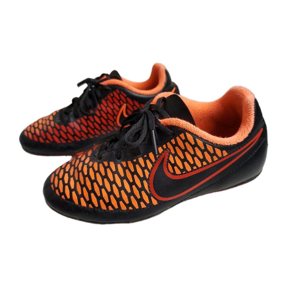 Nike Magista Youth Soccer Cleats Size 12 C Orange Black FG Kid Shoes Very Good